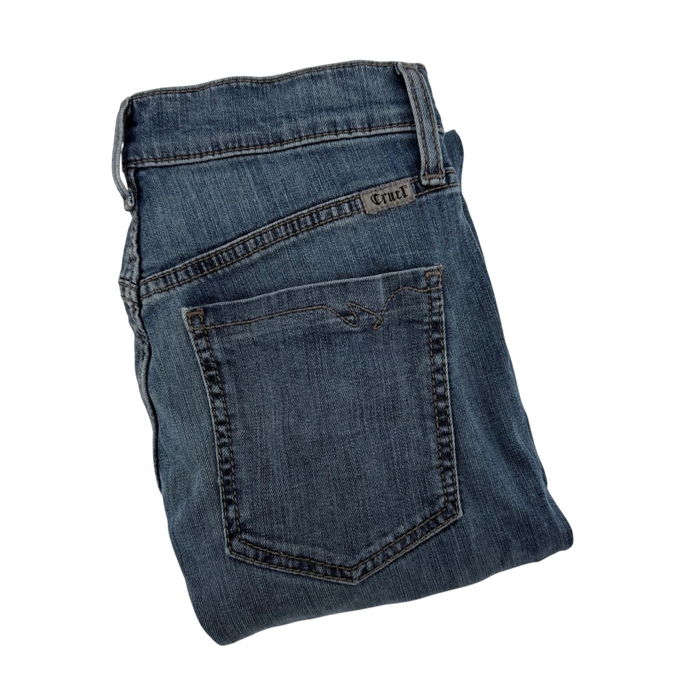 Cruel Denim Skylar High Rise Wide‎ Leg Distressed Jeans Medium Wash Women's 28